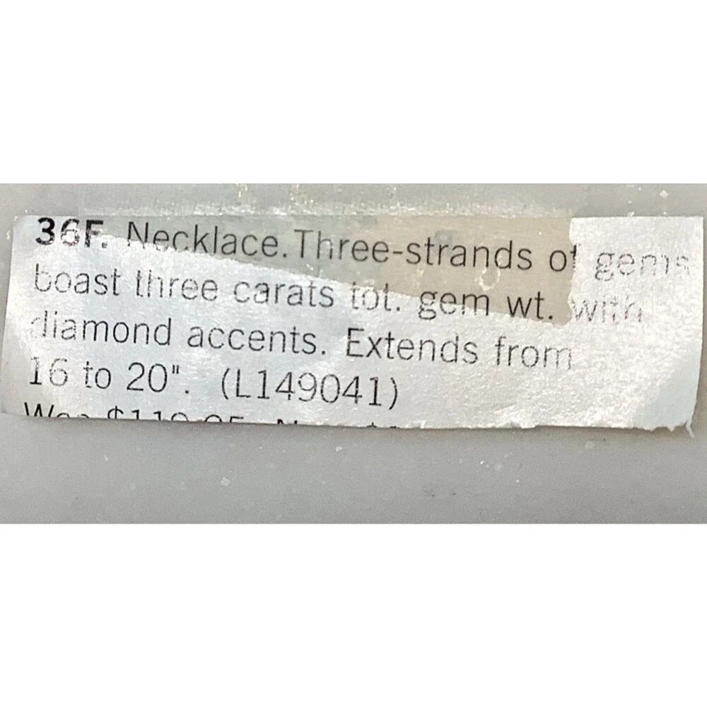 Ross Simons Necklace 3 Carats of Gemstones Diamonds Sterling Silver 925 Orig Box
